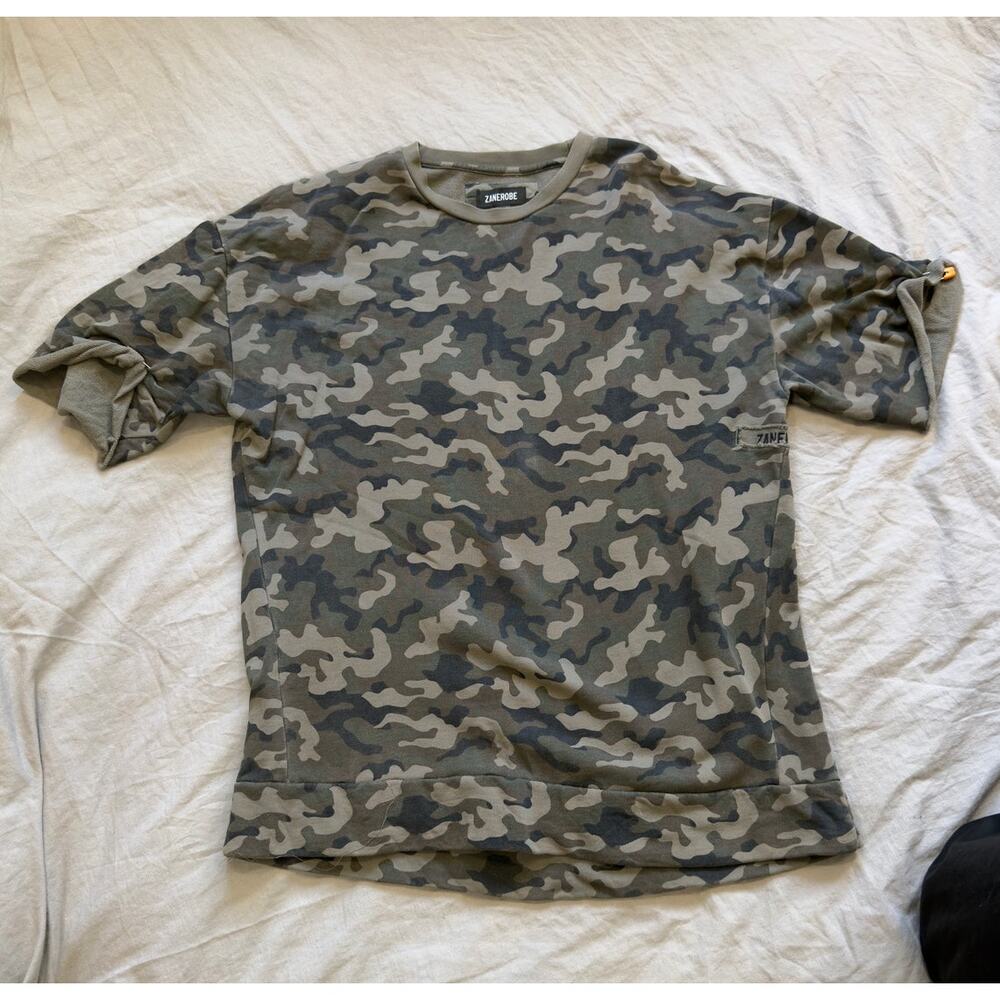 ZANEROBE Thick Army‎ Camouflage Short Sleeve Shirt